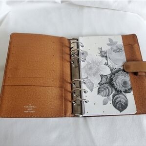 Louis Vuitton Monogram Medium Ring Agenda Cover MM Brown OS